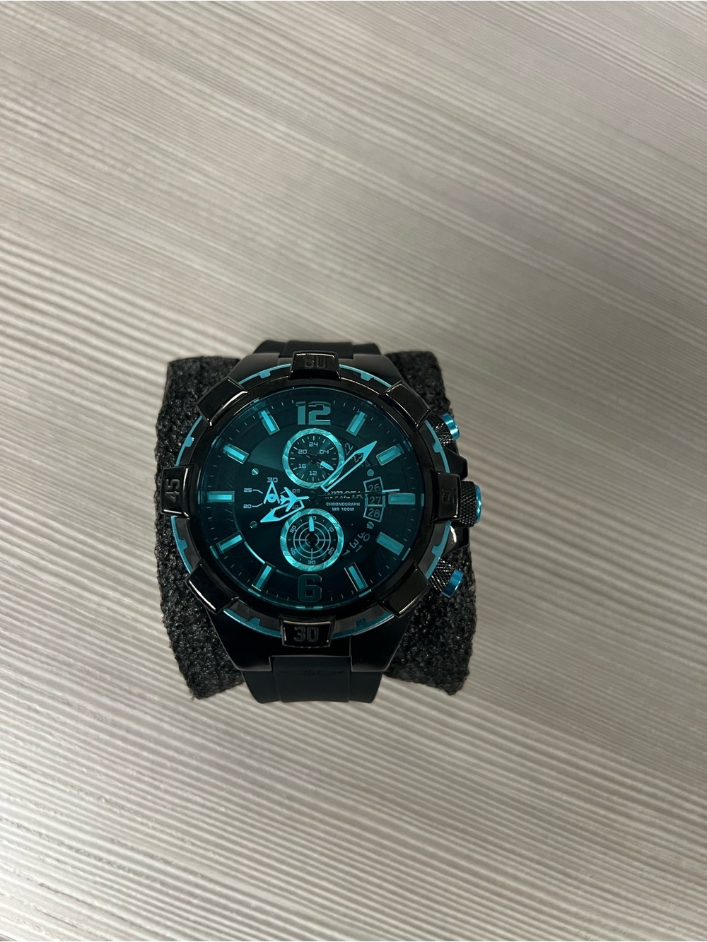 Invicta Black and Teal Men's Chronograph Watch